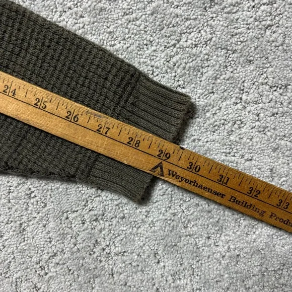 High Sierra Henley Shirt Mens Small Olive Green Waffle Knit Longsleeve Cotton - Picture 12 of 13